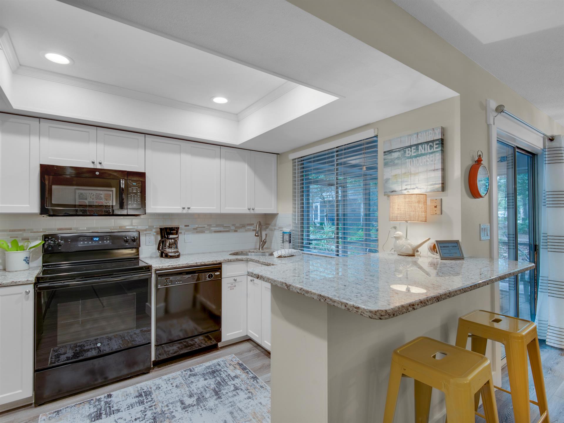 Kitchen with Bar Area
