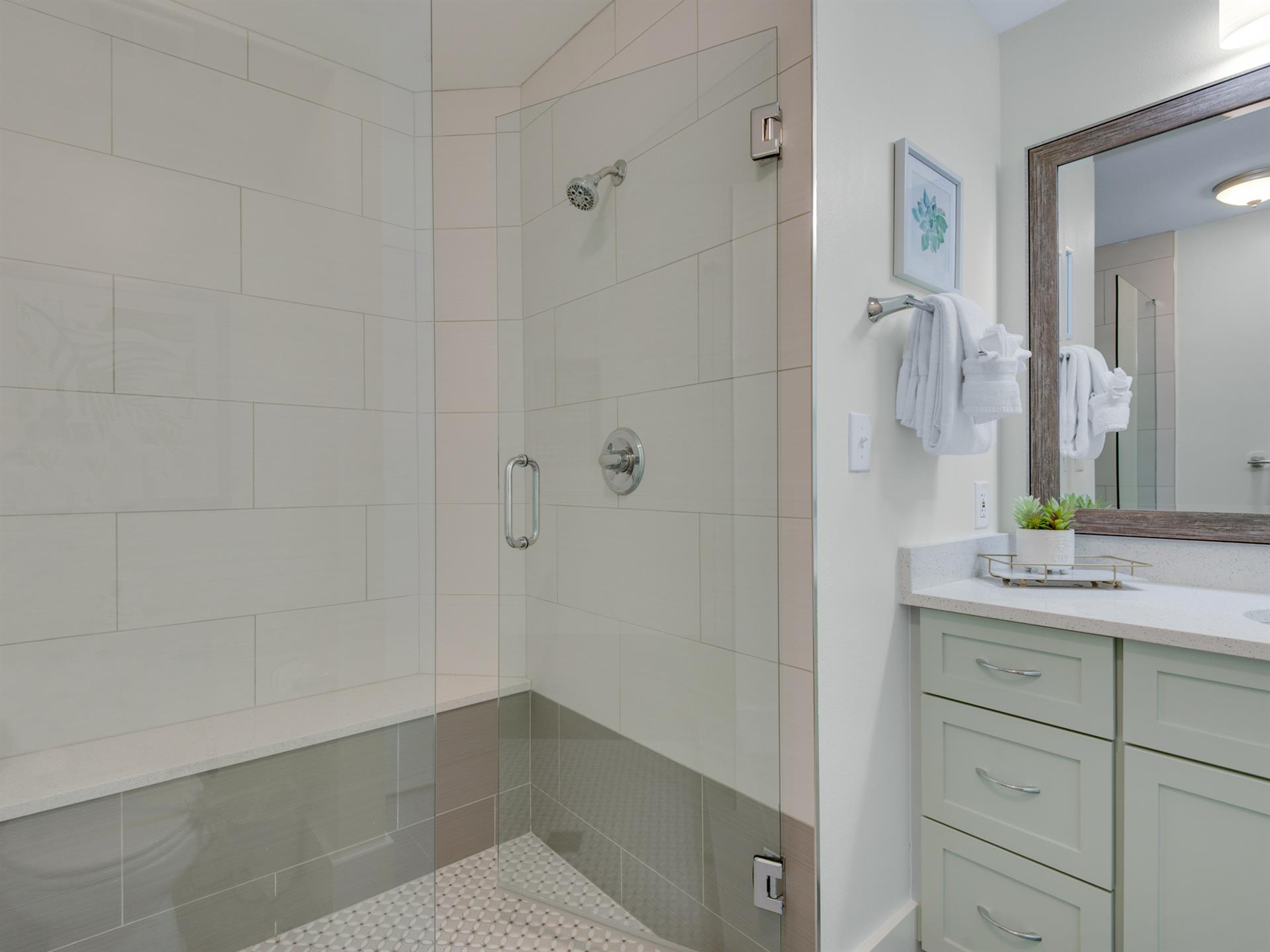 Walkin Shower in Primary Bathroom