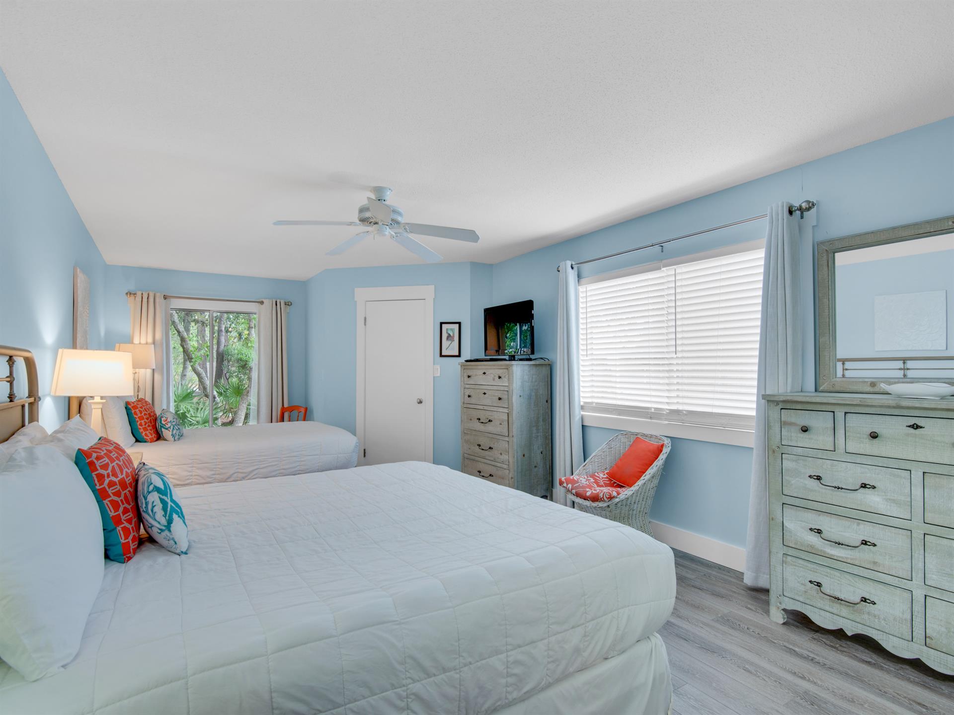 Flat Screen TV in Primary Bedroom