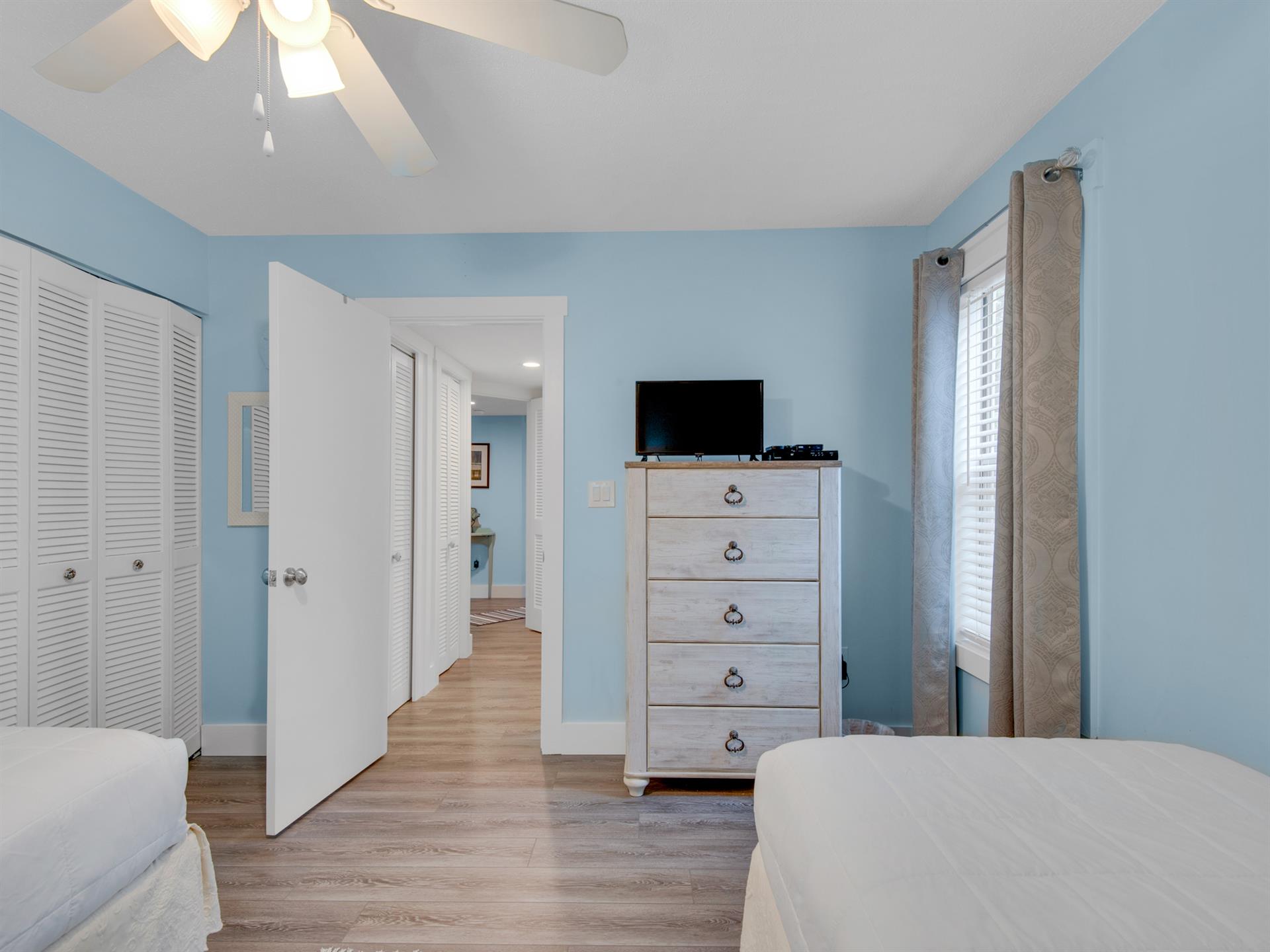 Flat Screen TV in Guest Bedroom