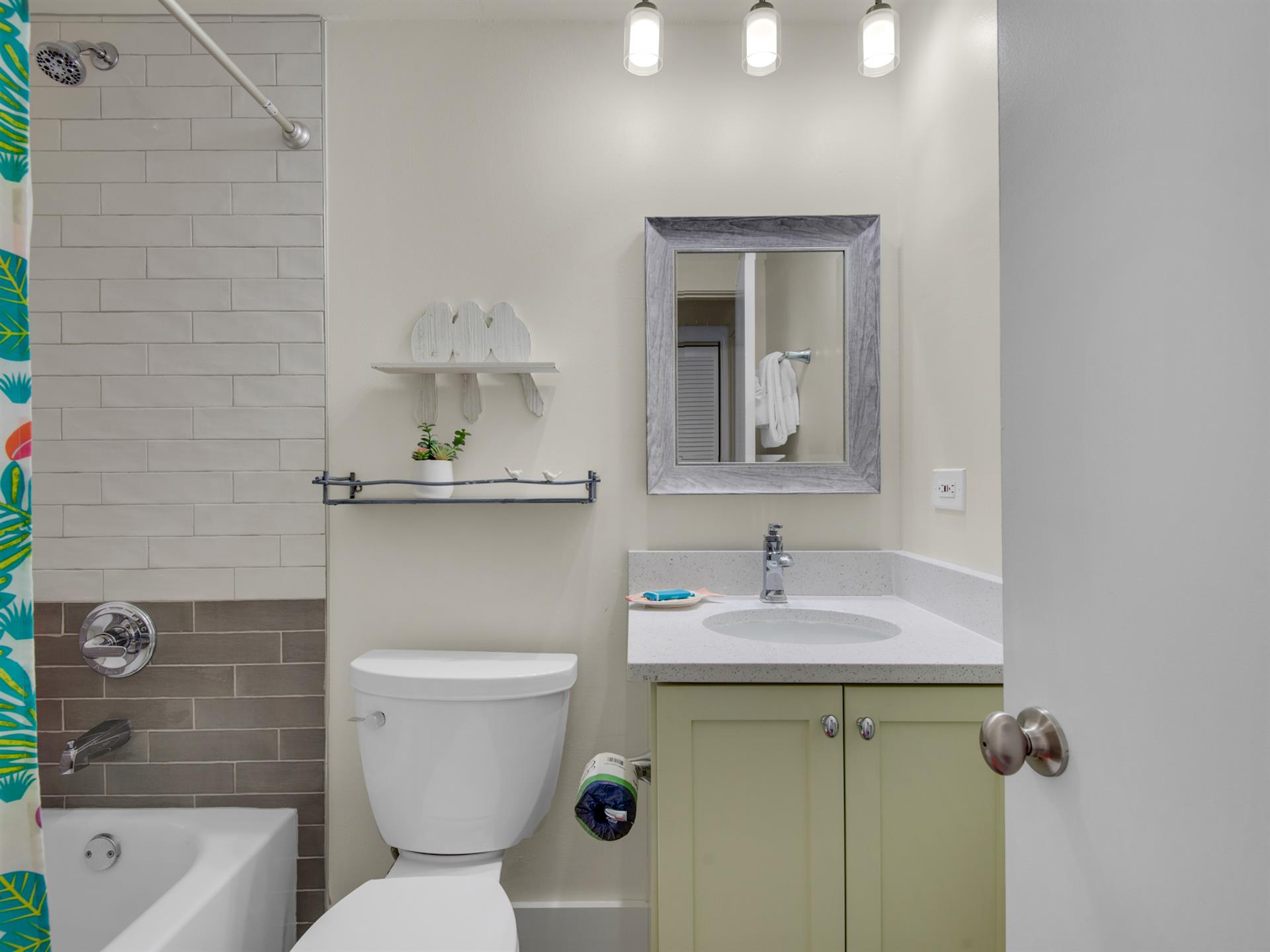 Guest Bathroom with Tub Shower Combo