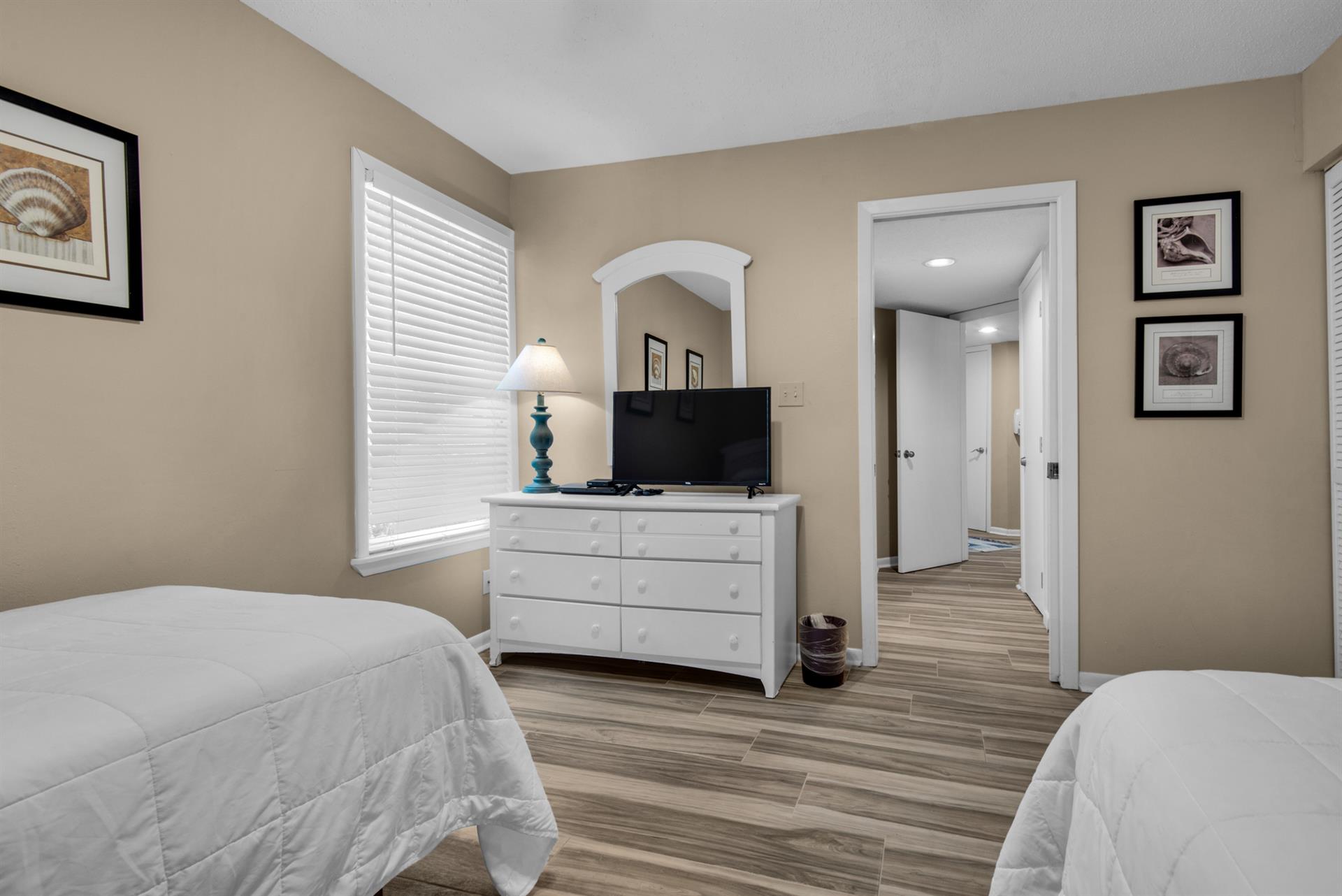Flat Screen TV in Guest Bedroom