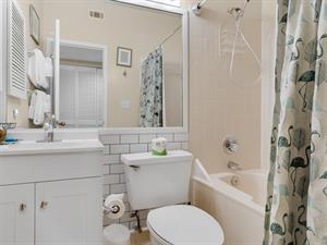 Shower  tub combo in guest bath