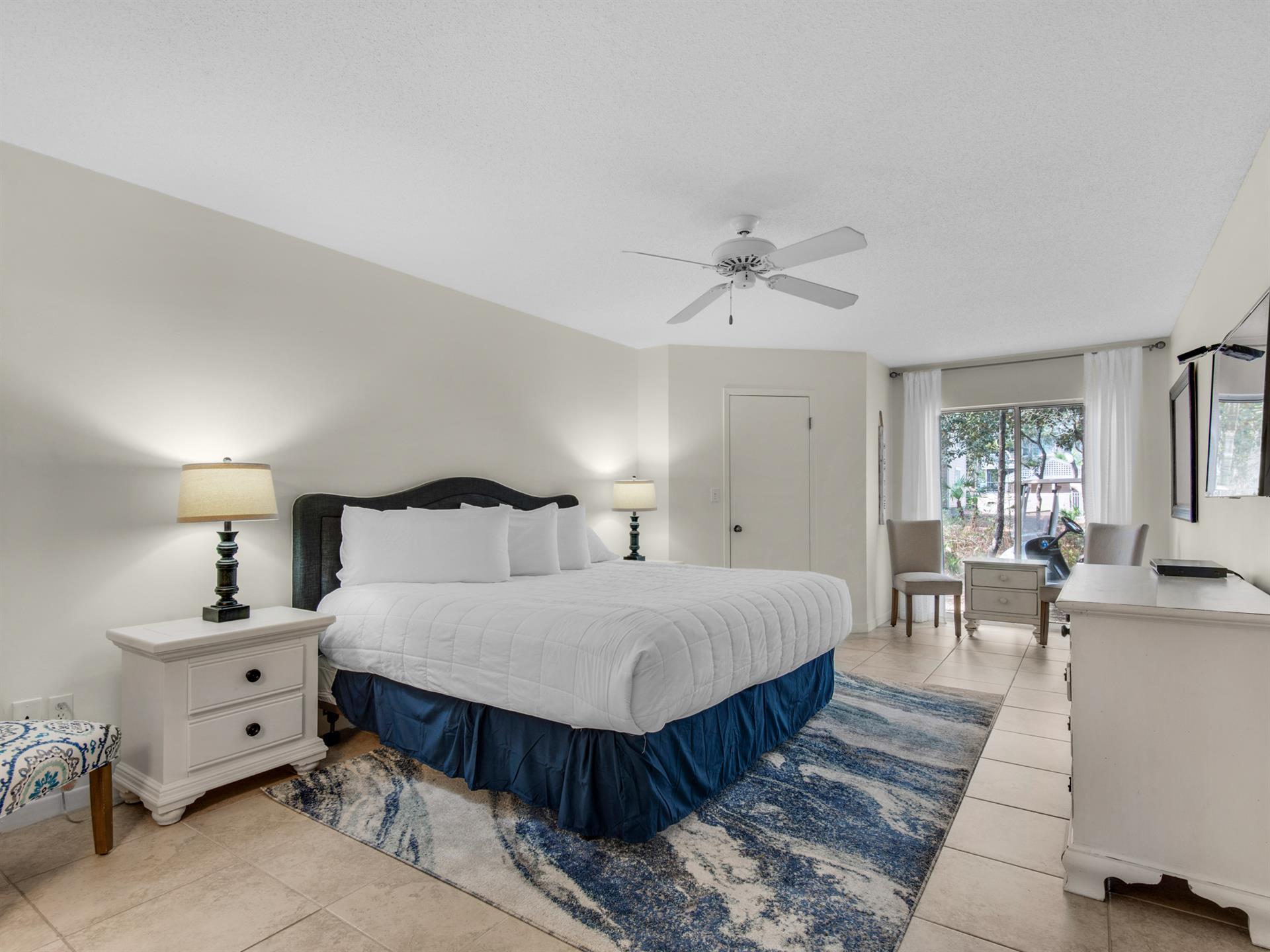Primary Bedroom with King Bed  Sitting Area