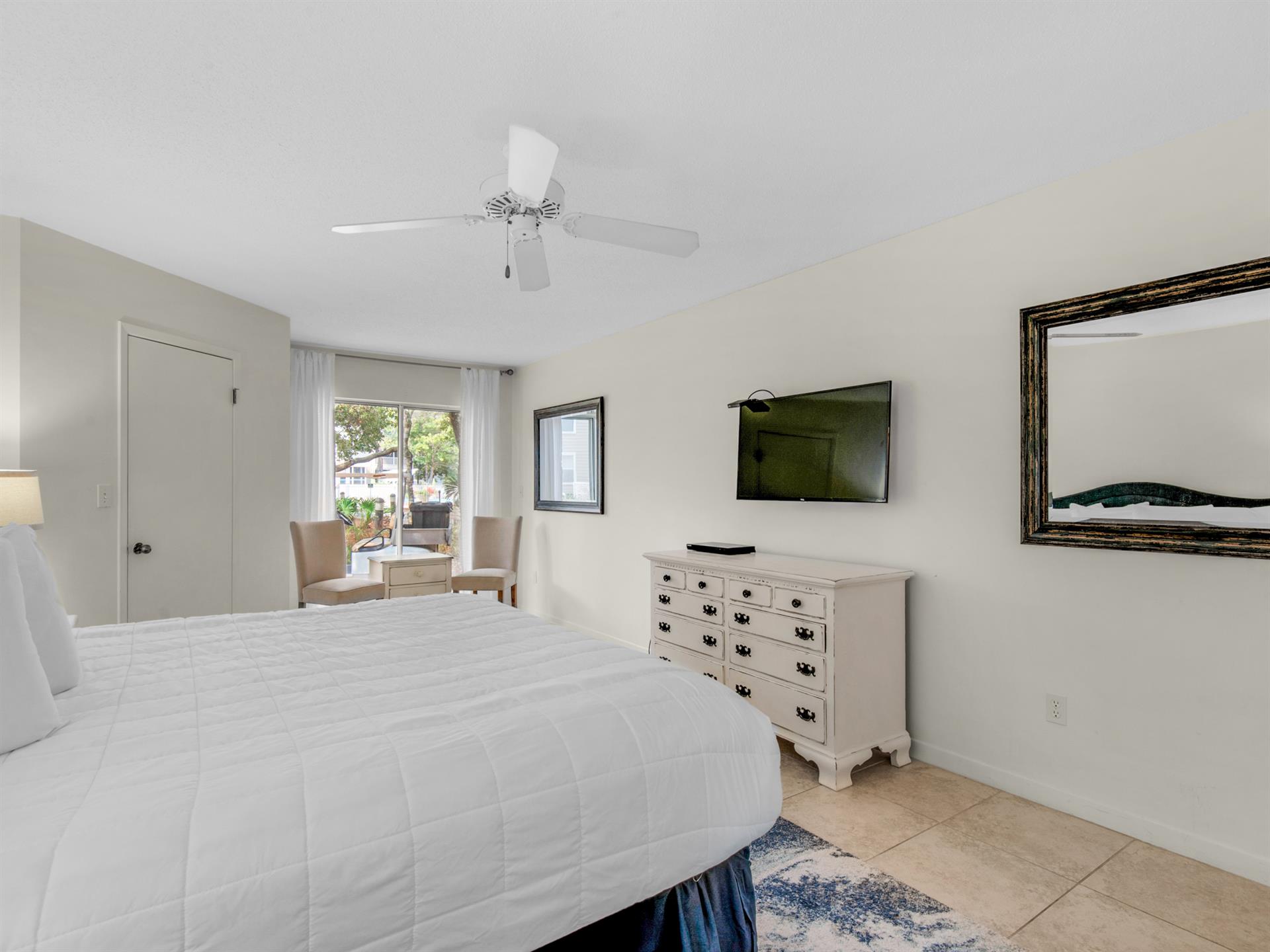 Flat Screen TV in Primary Bedroom