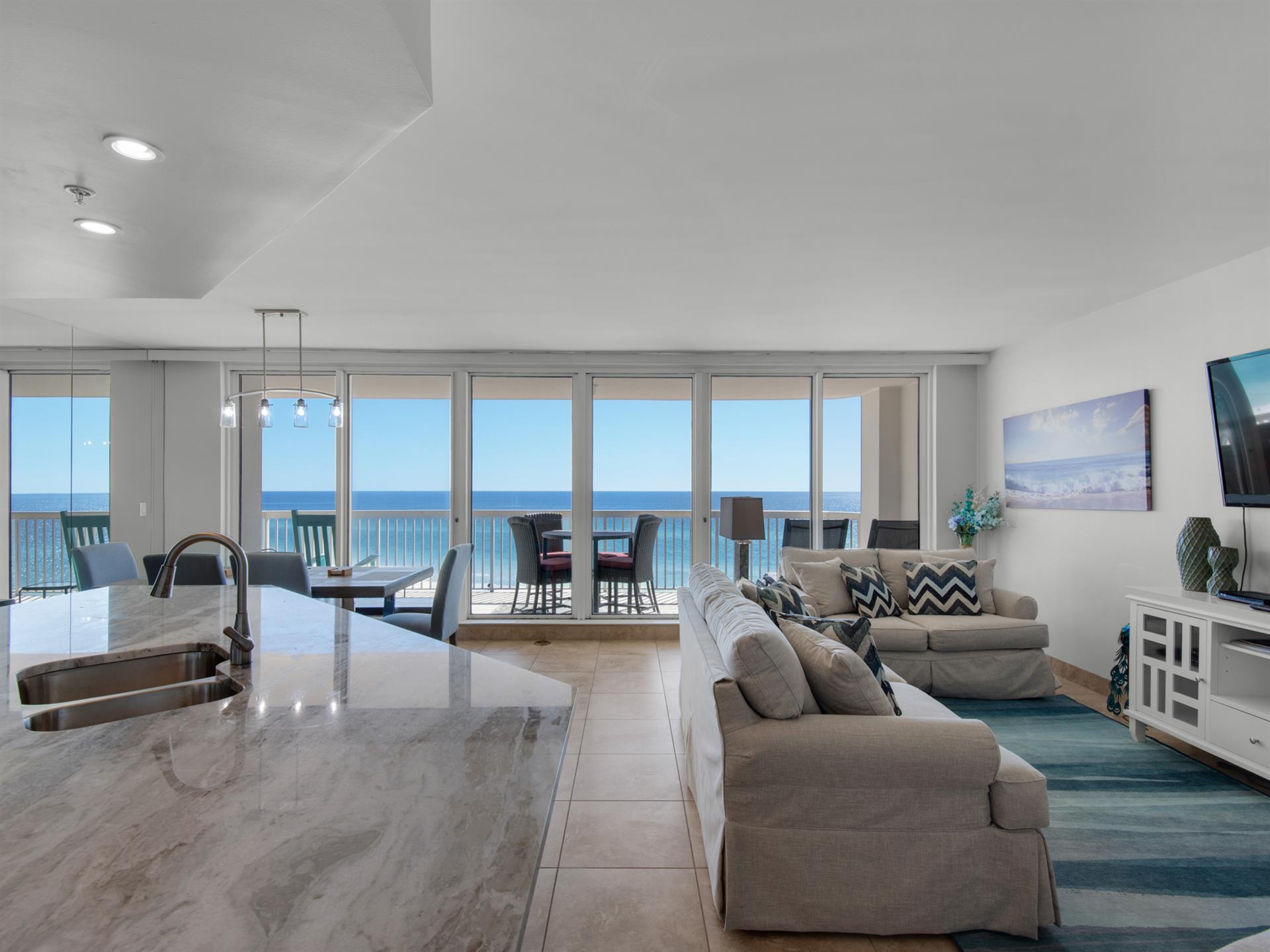 Living Area with Private Balcony