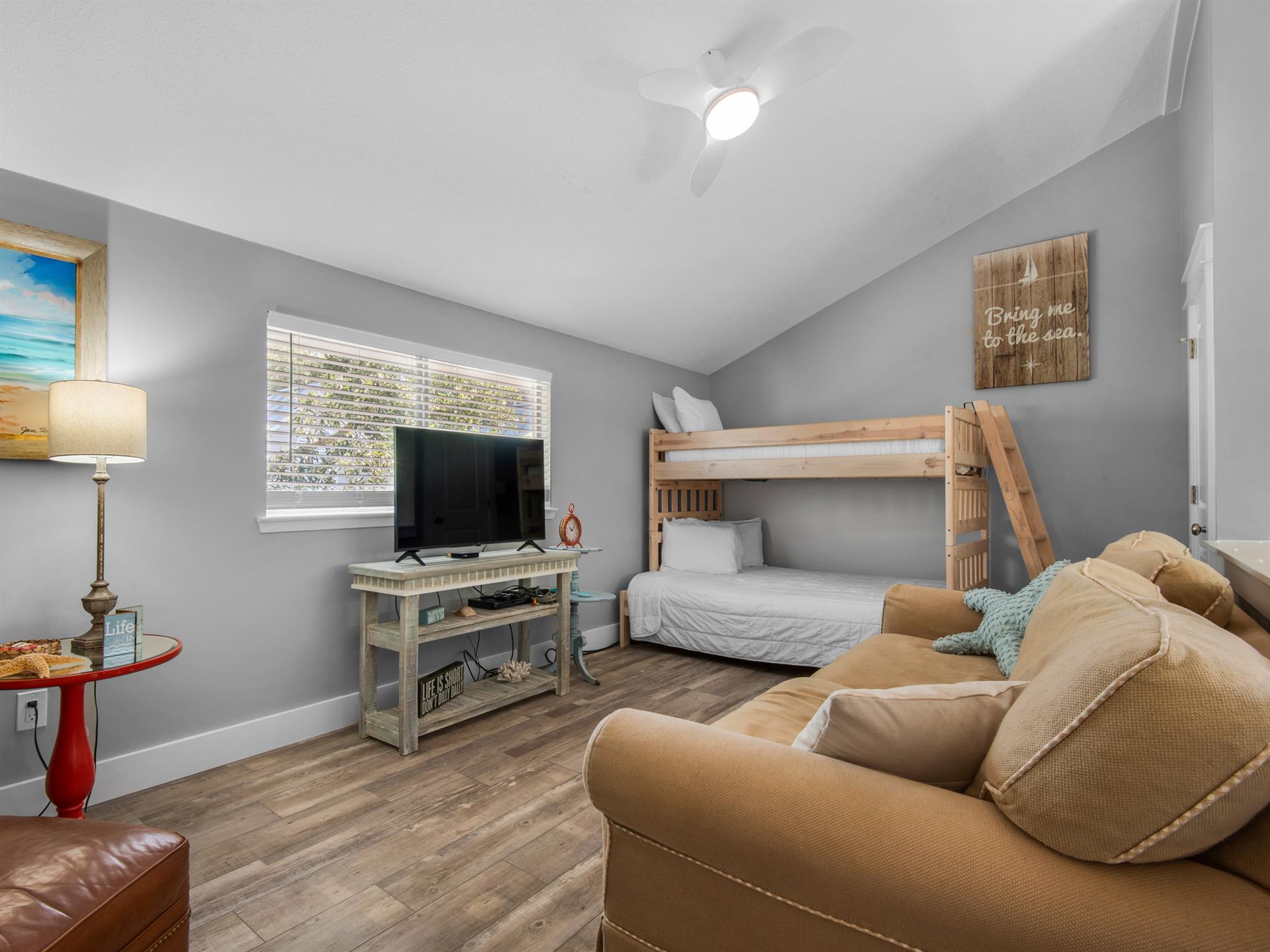 Flat Screen TV in Loft Bedroom