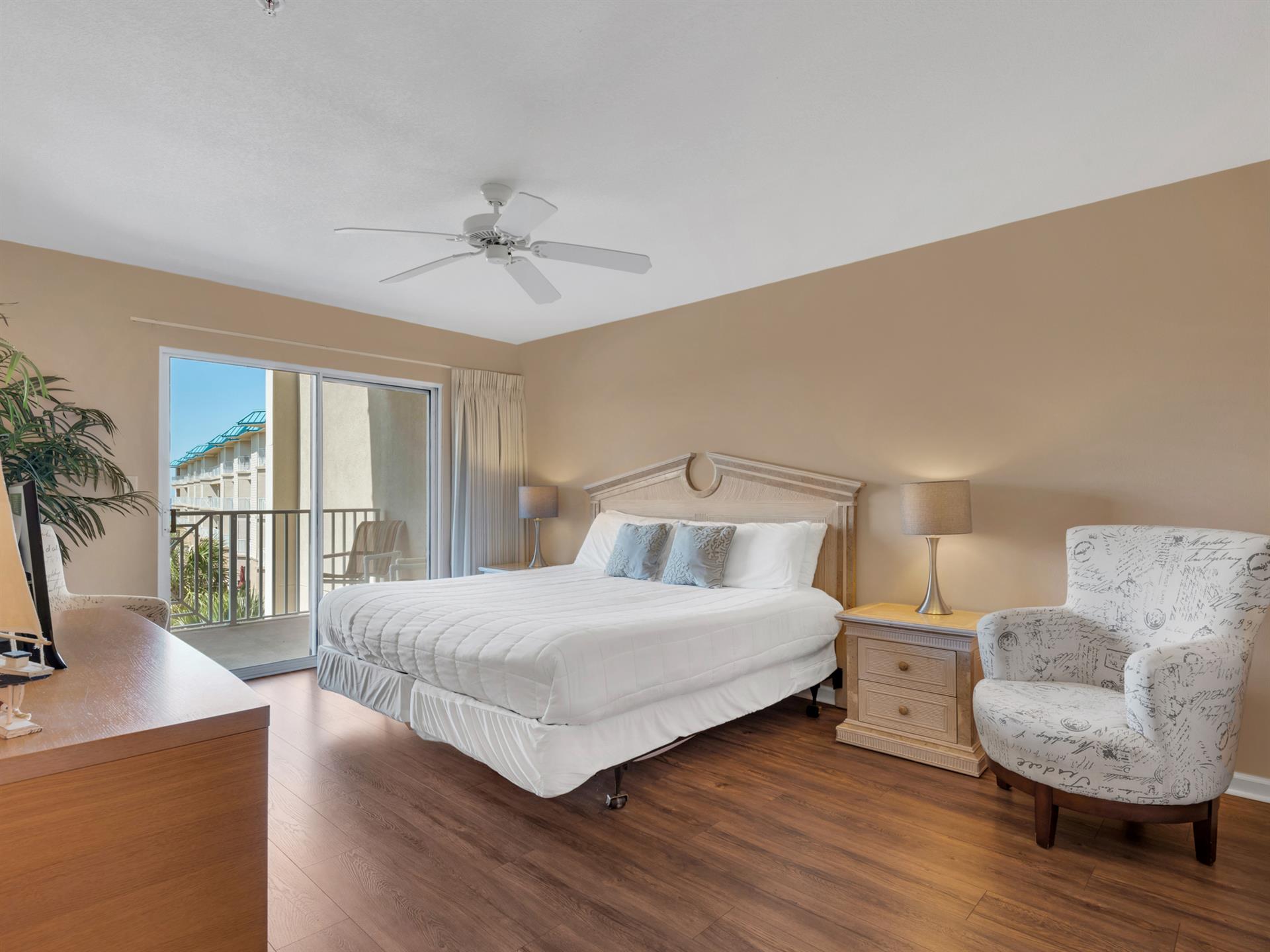 Primary bedroom with King bed