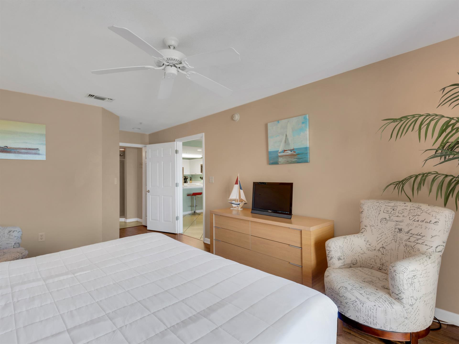 Primary Bedroom with Flat Screen TV