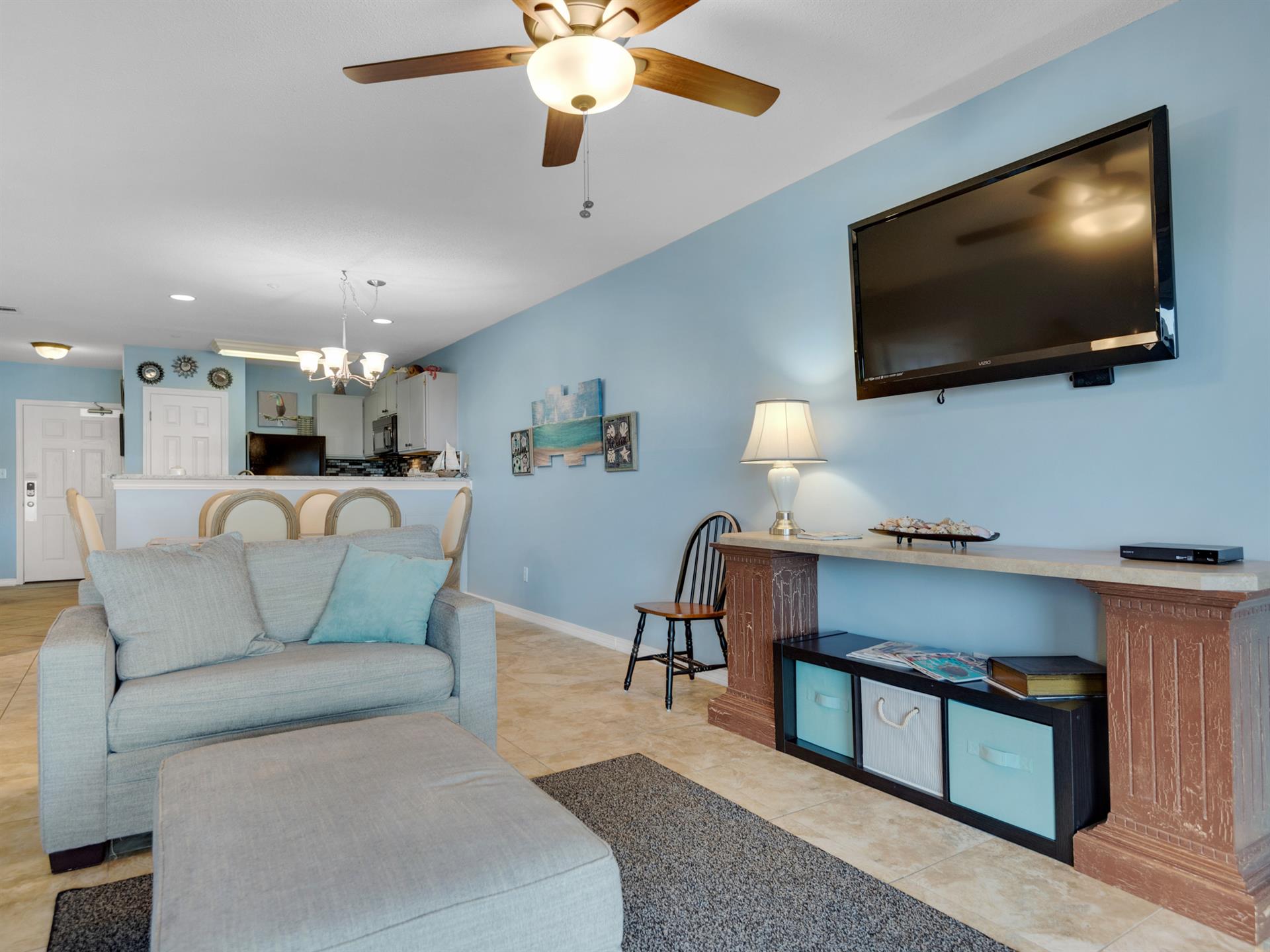 Living Area with Flat Screen TV