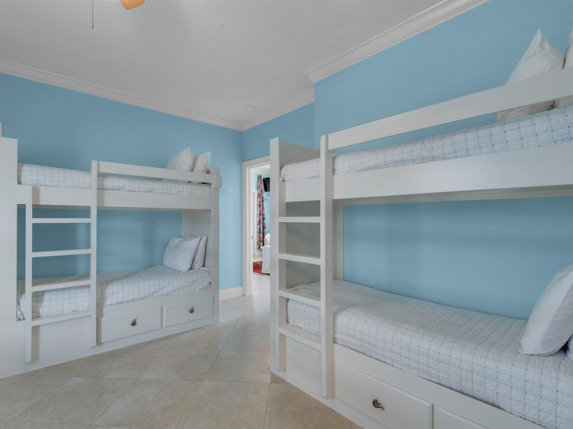 Guest Bedroom 2 on 3rd Floor with 2 BuiltIn Bunk Beds