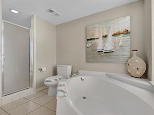 Primary Bath with soaking tub and private shower