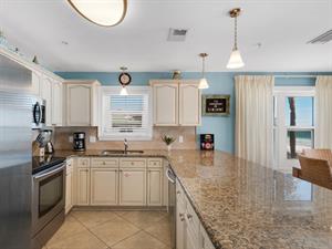 Kitchen with large  prep area