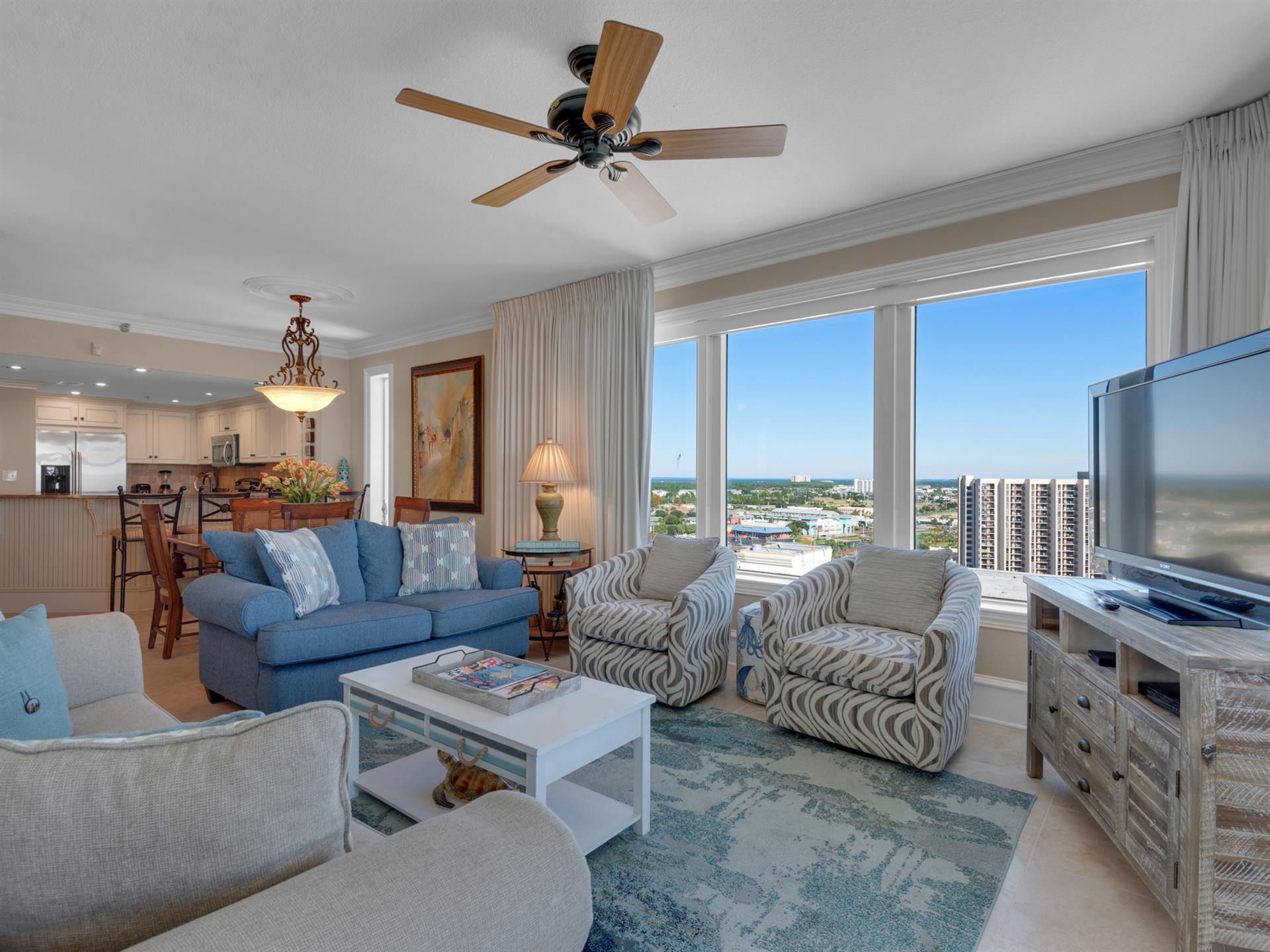 Living Area with Flat Screen TV