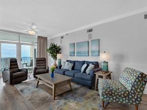 Living Area with Private Balcony